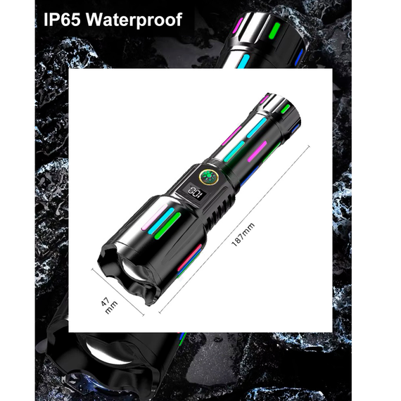 Ліхтар NIGHT VISION FLUORESCENCE G671/G25 з білим лазерним LED, 1х26650/3xAAA, Power Bank, ЗУ Type-C, zoom (47312-671_455) | Зображення 6