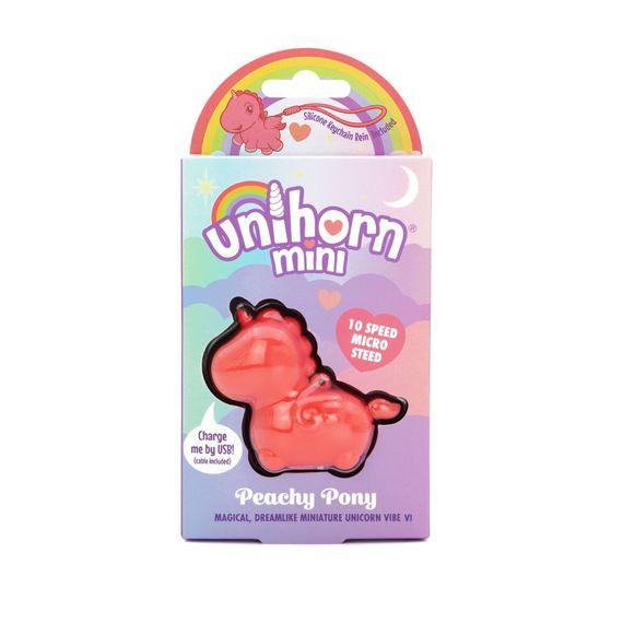 Вібратор-мінієдиноріжка Unihorn Mini – Peachy Pony, брелок з вібрацією, 10 режимів | Зображення 5