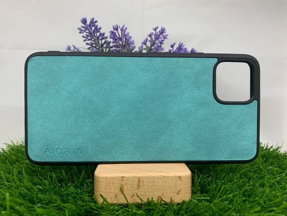 Чехол накладка Google Pixel 4XL кожа голубой