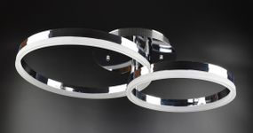 Люстра світлодіодна стельова LED світильник для квартири на стелю лед з пультом 25642 Хром 10х40х62 см.