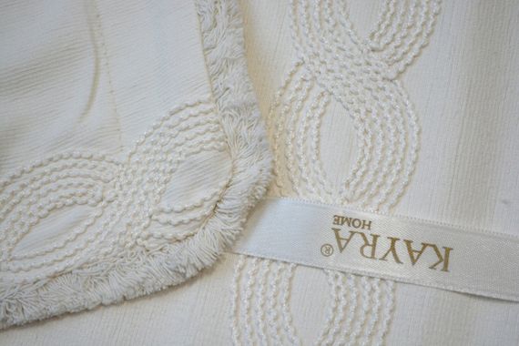 Покрывало з бахромой Kayra 240х260 см Ester кремовое | Зображення 2