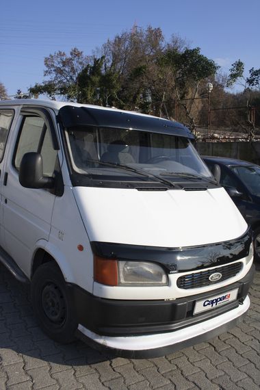 Козырек на лобовое стекло (черный глянец, 5мм) для Ford Transit 1991-2000 гг | Зображення 6