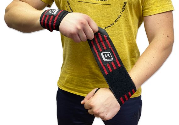 Кистові бинти EasyFit 50 см Чорно-червоні (EF-0060) | Зображення 1