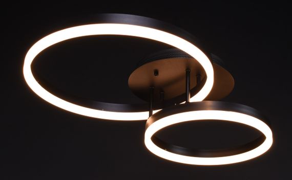 Люстра світлодіодна стельова LED світильник для квартири на стелю лед з пультом 27749 Чорний 10х40х62 см. | Зображення 2