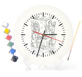 Детский набор для творчества часы-раскраска Золушка (по мотивам сказки Шарля Перро) 30 см (Г0012)