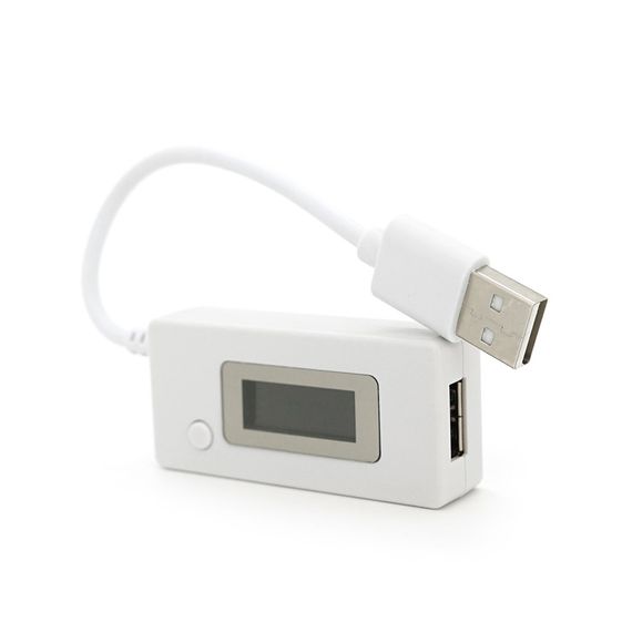 USB тестер KCX-017 напруги (3-7V) і струму (0-3A) ємності батарей для зарядки (0-19999mAh), White