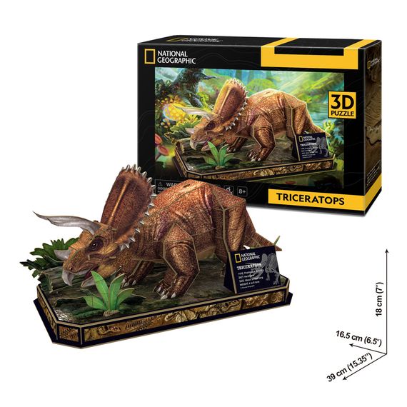 Пазл Cubic Fun 3D National Geographic Dino Трицератопс (DS1052h) | Зображення 4