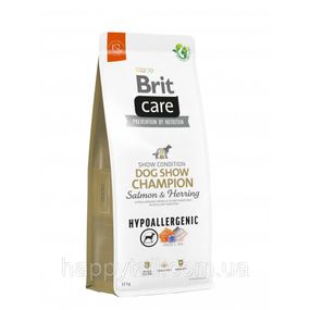 Гипоаллергенный корм Brit Care Dog Show Champion для выставочных собак, лосось и сельдь, 12 кг
