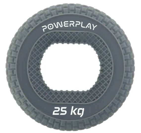 Еспандер кистьовий силіконовий PowerPlay PP-4333 Hand Grip Large 25 кг Сірий (PP_4333_Grey_25kg)