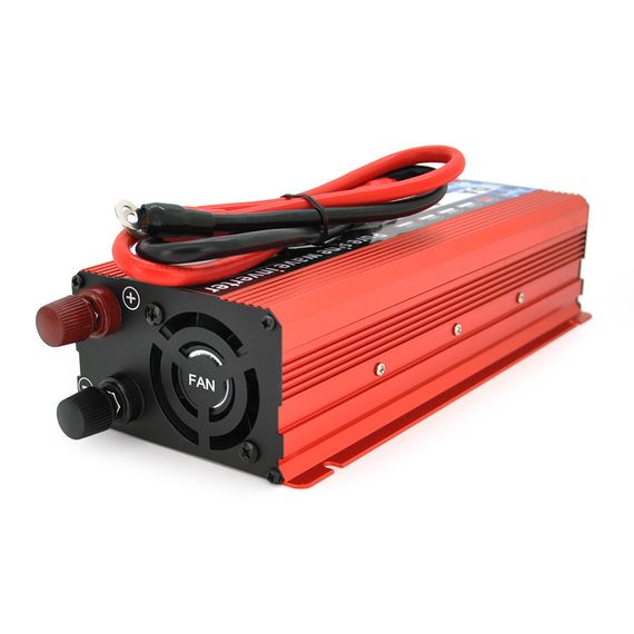 Інвертор напруги DA-2200M (DC:1100W), 12/220V з апроксимованою синусоїдою, 1 універсальна розетка, клемні дроти, Q10 | Зображення 1