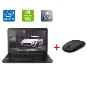 Мобільна робоча станція HP ZBook 15 G4 / 15.6" (1920x1080) IPS / Intel Core i7-7820HQ (4 (8) ядра по 2.9 - 3.9 GHz) / 16 GB DDR4 / 256 GB SSD / nVidia Quadro M2200, 4 GB GDDR5, 128-bit / WebCam / Fingerprint б/в + Подарунок Бездротова миша / USB