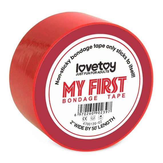 Скотч для БДСМ My first bondage tape (червоний) Sex Aura