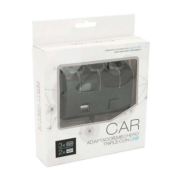 АЗУ разветвитель WEIFENG,12V-3x12V + 2 * USB,Black,Blister | Зображення 1
