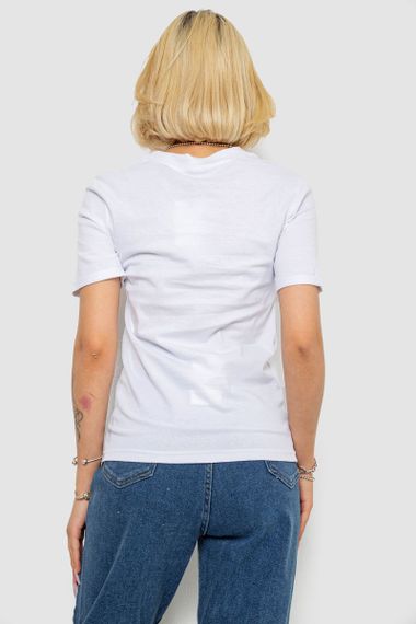 Футболка женская с принтом, цвет белый, 238R57485 | Зображення 3