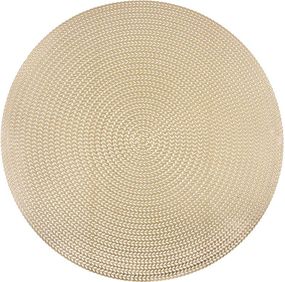 Набір 4 сервірувальних килимка Doily Gold Ø38см, плейсмат (подтарельники), золото