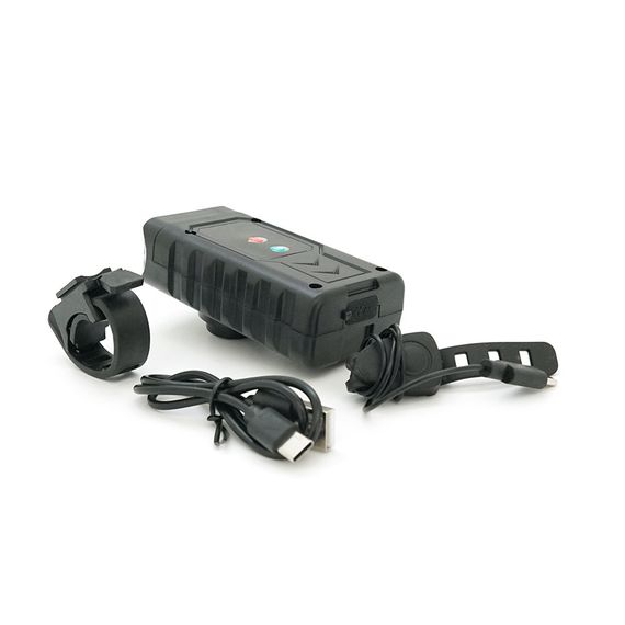 Фонарик велосипедный HY-7518.4 режима + сигнал, встроенный аккум, USB кабель | Зображення 2
