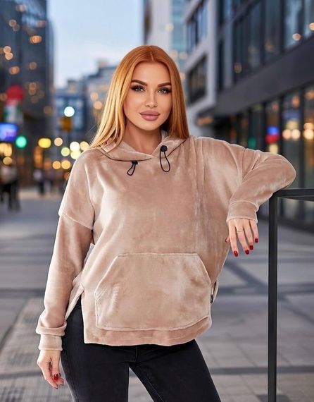 Худі жіноче зимове"Турецька казка" Sofia Н-260 Бежевий, 46/48 | Зображення 2