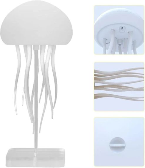 Нічник LED-лампа Медуза з USB NTL-5B з рухами та кольоропередаванням RGB Білий | Зображення 8