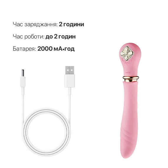 Пульсатор із підігрівом Zalo Sweet Magic - Desire Fairy Pink, турбо режим | Зображення 5