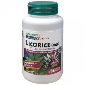 Корінь солодки Nature's Plus Herbal Actives, Licorice 500 mg 60 Caps