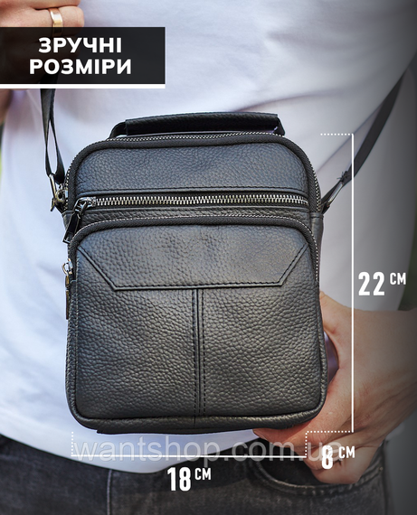 Мужская сумка-барсетка  через плечо кожаная Tiding Bag TM-79048 | Зображення 3