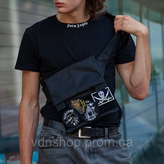 Тактичні сумки через плече чоловічі, Сумка через плече чоловіча плетена, Тактична сумка з шевроном HN-17 | Зображення 6