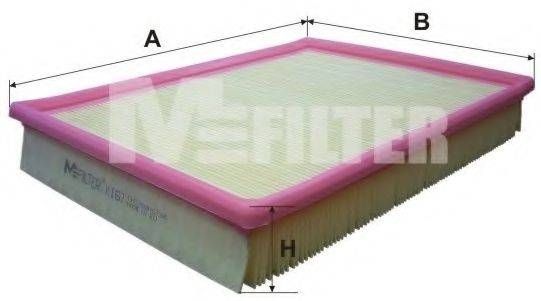 Фільтр повітряний VOLVO (вир-во M-filter) MFILTER K167 на VOLVO 740 седан (744)