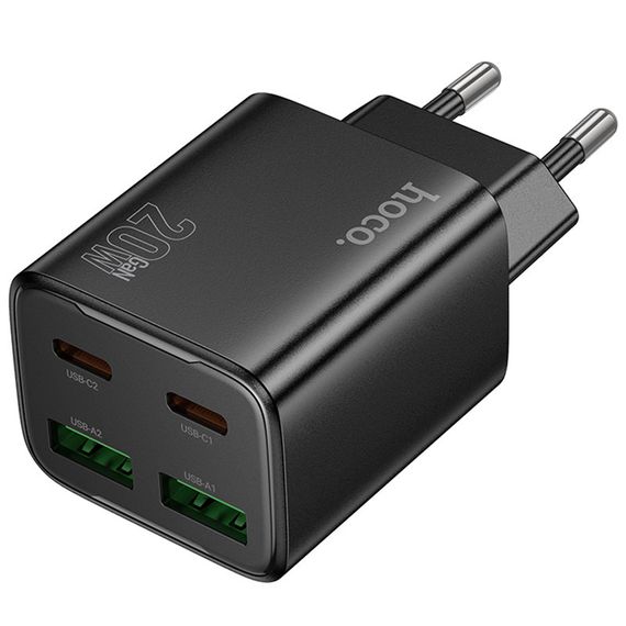 МЗП Hoco N55 Fundador PD20W four-port (2USB-A/2C) Black | Зображення 1