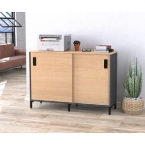 Тумба офисная Loft Design LS-1200-830 антрацит LS-1200-830 антрацит дуб борас