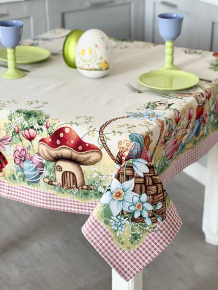 Скатертина гобеленова MAGIC EASTER Limaso, 137x260, Прямокутна, Великодній, Без люрексу, 75% поліестер, 22% бавовна, 3% акрил, Гобелен | Зображення 5