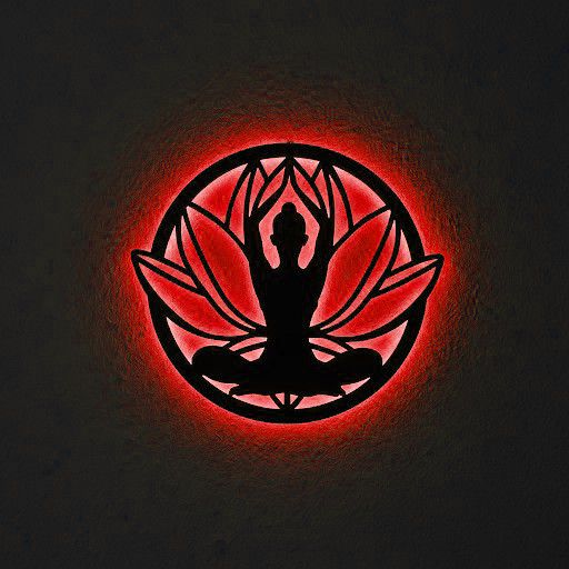 Панно декоративне картина на стіну Лотос LED підсвітка 16 кольорів телефон 400х447 acr-p000238 | Зображення 5