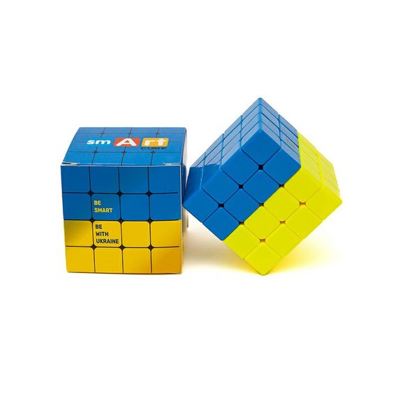 Головоломка Умный кубик 4х4х4 "Флаг Украины" SCU444 (Bicolor Smart Cube 4x4x4 "Ukraine") | Зображення 3