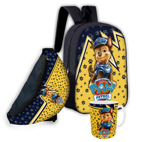 Набір дитячий Щенячий патруль рюкзак 36х27см сумка-бананка, кружка з принтом для хлопчика (01623)