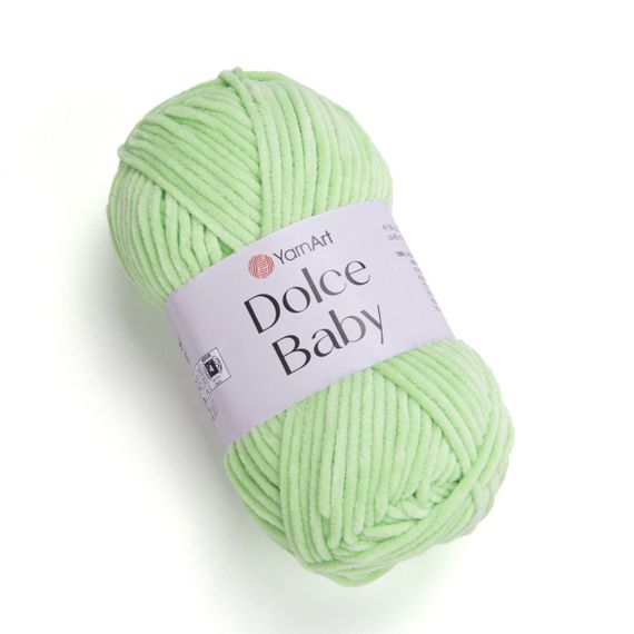 Пряжа YarnArt Dolce Baby 850 салатова ярнарт дольче бебі плюшева
