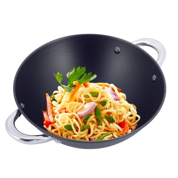 Казан чугунный wok для плова с антипригарным покрытием для индукции и газа 3,6 l