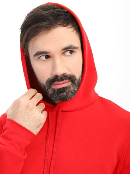 Худі для чоловіків темно-червоний, 3XL | Зображення 2