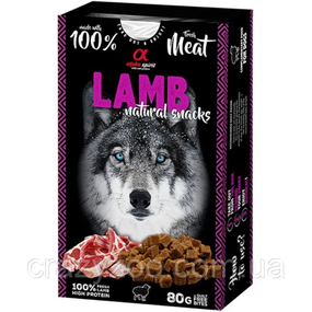 Лакомство для собак Alpha Spirit Lamb Natural Snacks с ягненком 80 г ALPHD110000245