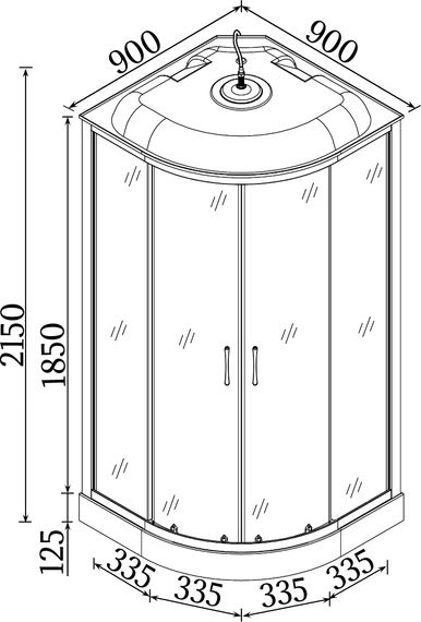Душовий бокс BRAVO WISLOK L90FFS (L90F) | Зображення 2