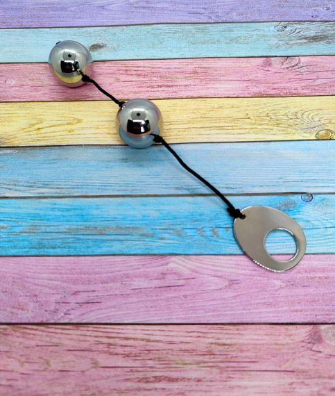 Металеві вагінальні кульки DOMINO METALLIC BALLS, SILVER | Зображення 1