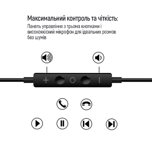 Навушники ColorWay Wired Earphone CW-WD04BK 3,5мм mini-jack чорний | Зображення 3