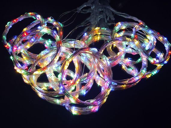 Гирлянда штора 3x3 метра, 300LED, "светодиодные капли" от USB, мульти цвет, 8 режимов + пульт | Зображення 2