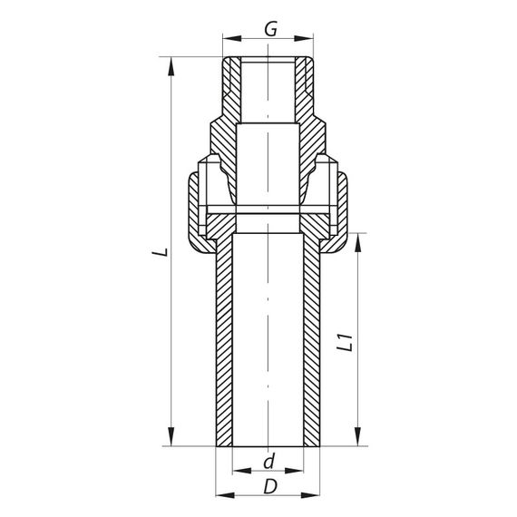 Разборное резьбовое соединение ЗР 25x3/4M PPR Koer K0238.PRO (KP2603) | Зображення 1