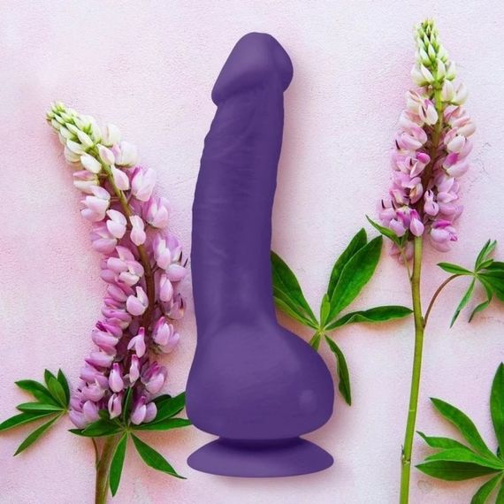 Вибратор реалистичный на присоске Greal 2 Gvibe, фиолетовый, 22 х 3.7 см Sex Aura | Зображення 2