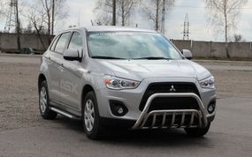 Кенгурятник WT002 (нерж.) для Mitsubishi ASX 2010-2023 гг