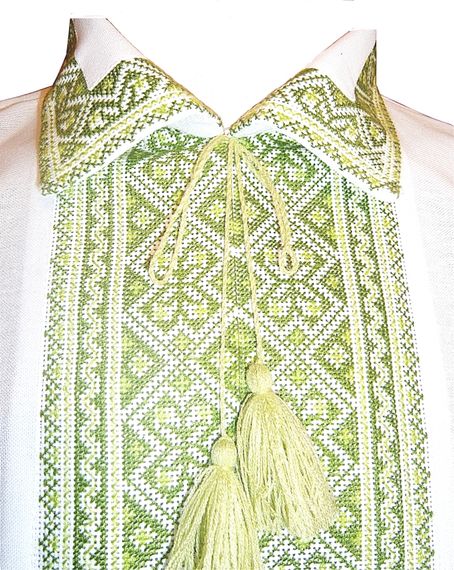 Рубашка Украинская вышиванка 418 цвет белый размер XL/XXL | Зображення 2