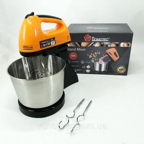Міксер зі швидкостями і насадками Domotec R6637O 250 W, Міксер для хлібного тіста TV-36 | Зображення 1