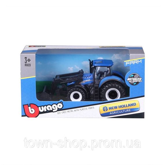 Детская игрушка Трактор "New Holland T7.315" Bburago 18-31632 с фронтальным погрузчиком | Зображення 4