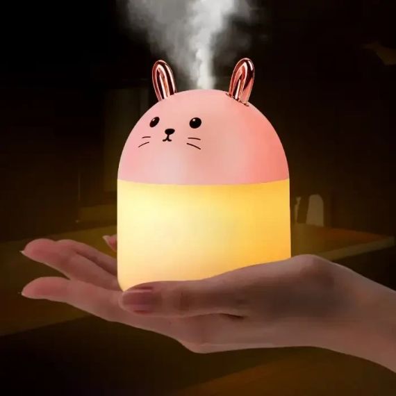 Міні-зволожувач повітря Air Purifier нічник 2 в 1 котик | Зображення 2