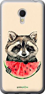 Чохол на Meizu MX6 Єнотик з кавуном "4605t-259-2448"