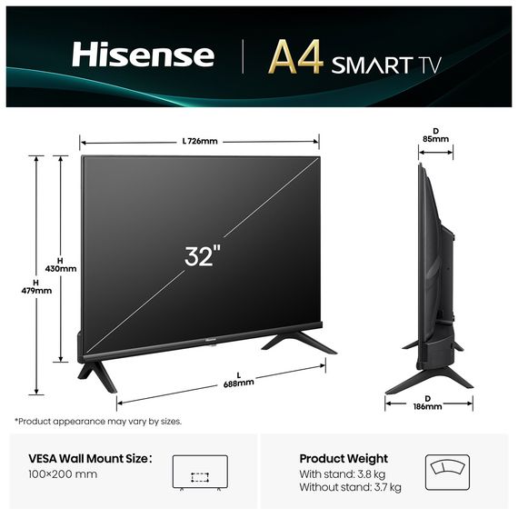 Телевізор Hisense 32A4Q | Зображення 4